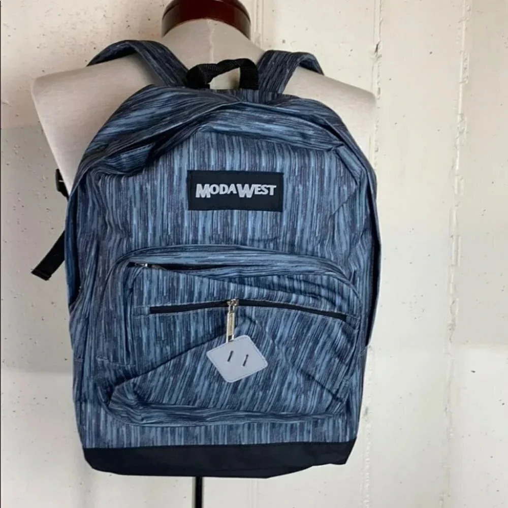 Mods West blue/black light weight 17”‎ backpack